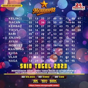 Read more about the article shio togel 2023 MICROGROUP88 : The Best Big Terpercaya !